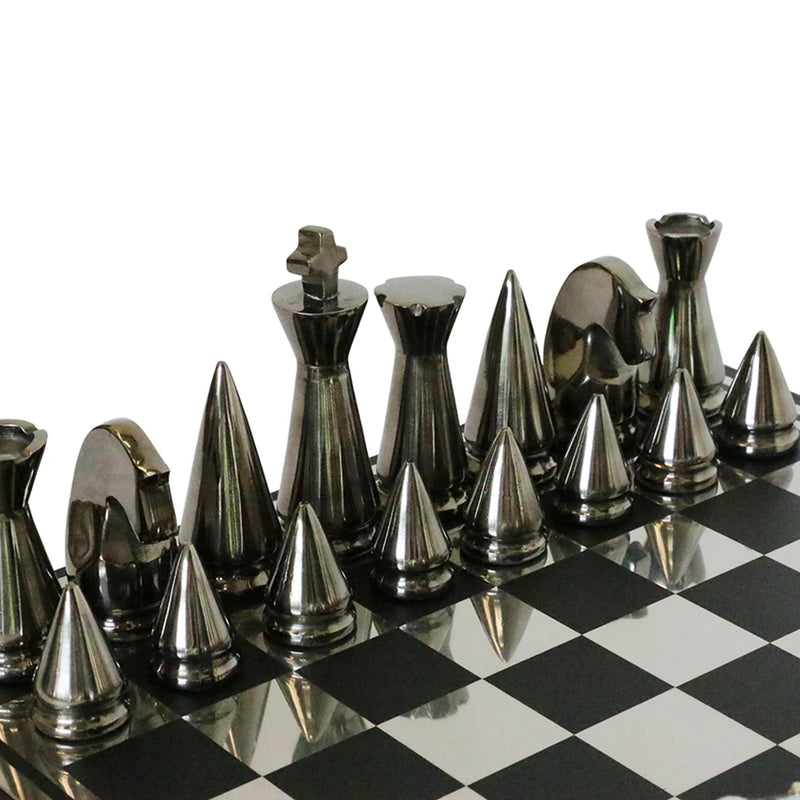 Luxor Chess Set Black/Nickel