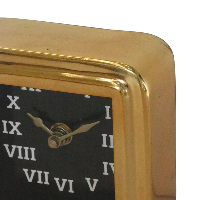 Table Clock in Champagne Gold Finish