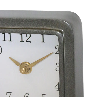 Table Clock in Satin Grey Finish