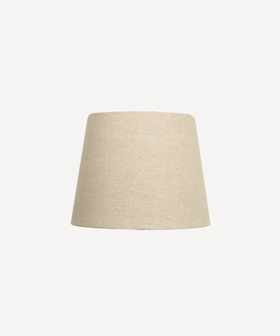 Antique Gold Hexagon Lampbase & Tapered Drum Natural Shade