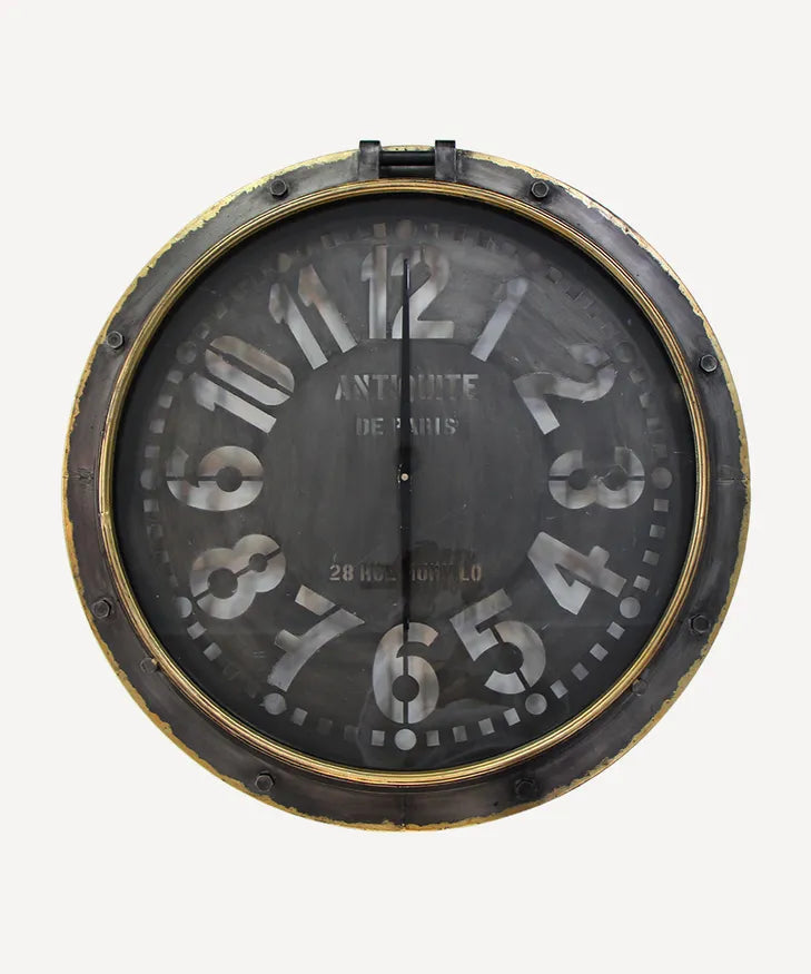 Port Hole Iron Wall Clock