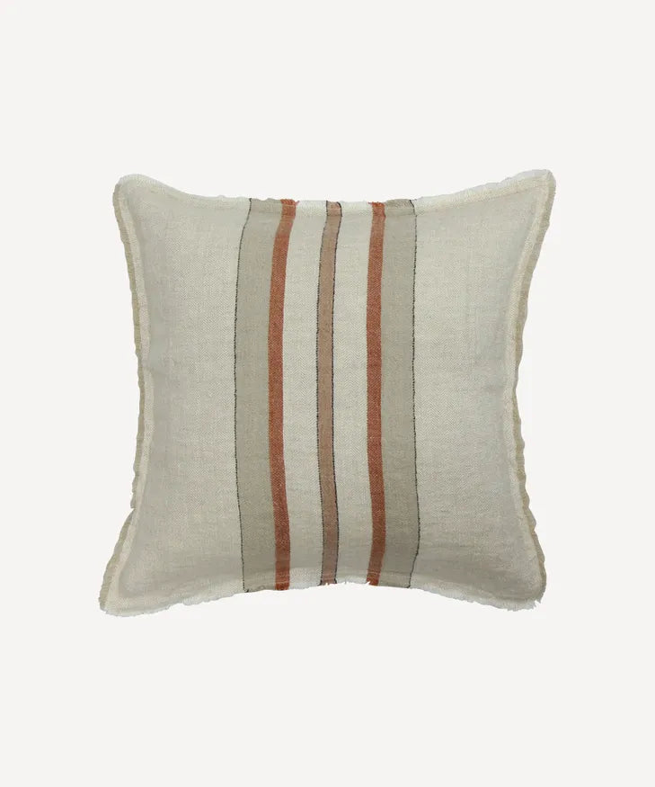 Herringbone Stripe Linen Cushion  Natural