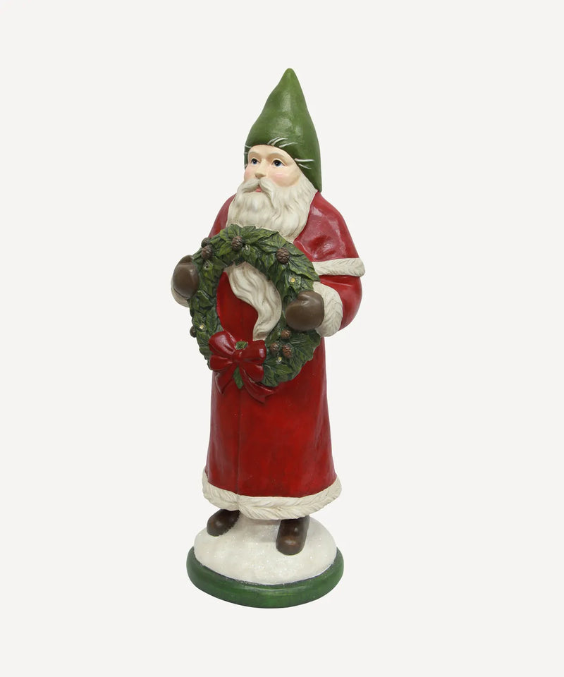 Vintage Santa with Light Up Wreath