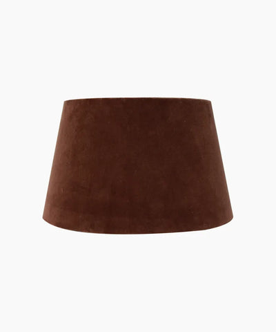 Derby Lampbase + Tapered Drum Velvet Cinnamon