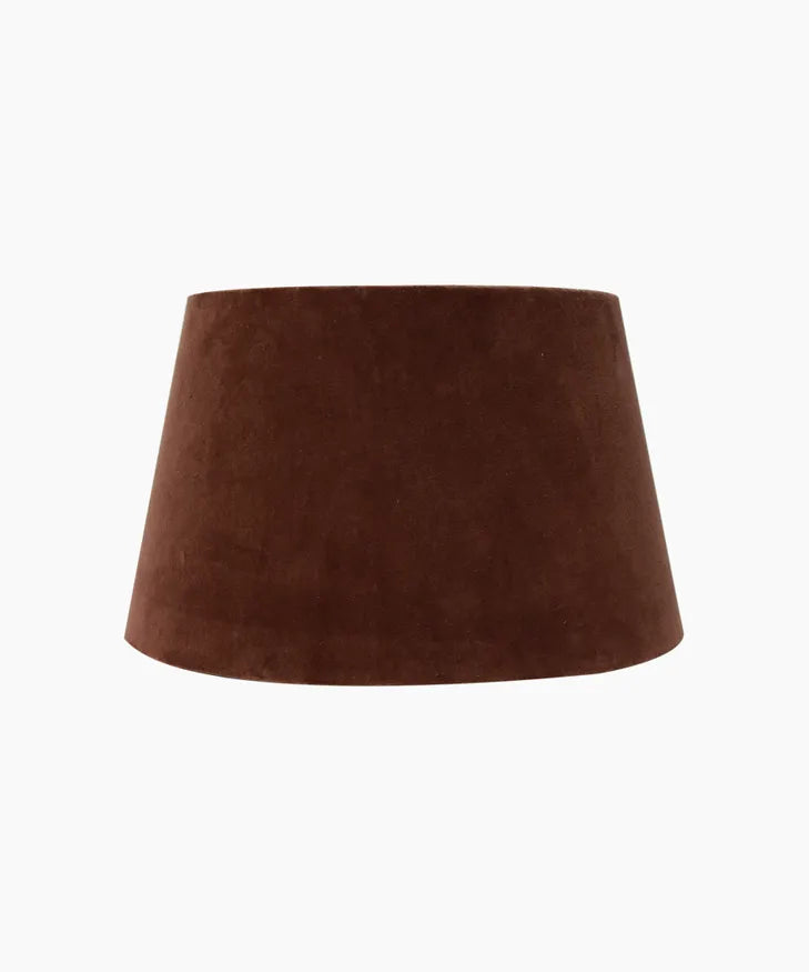 Derby Lampbase + Tapered Drum Velvet Cinnamon