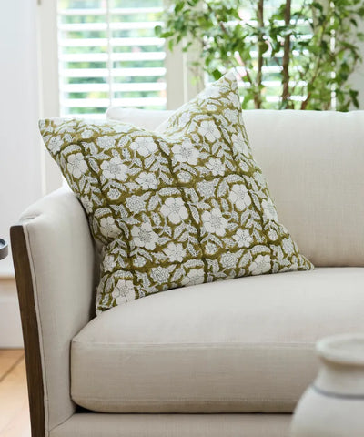 Salta Floral Chartreuse Cushion