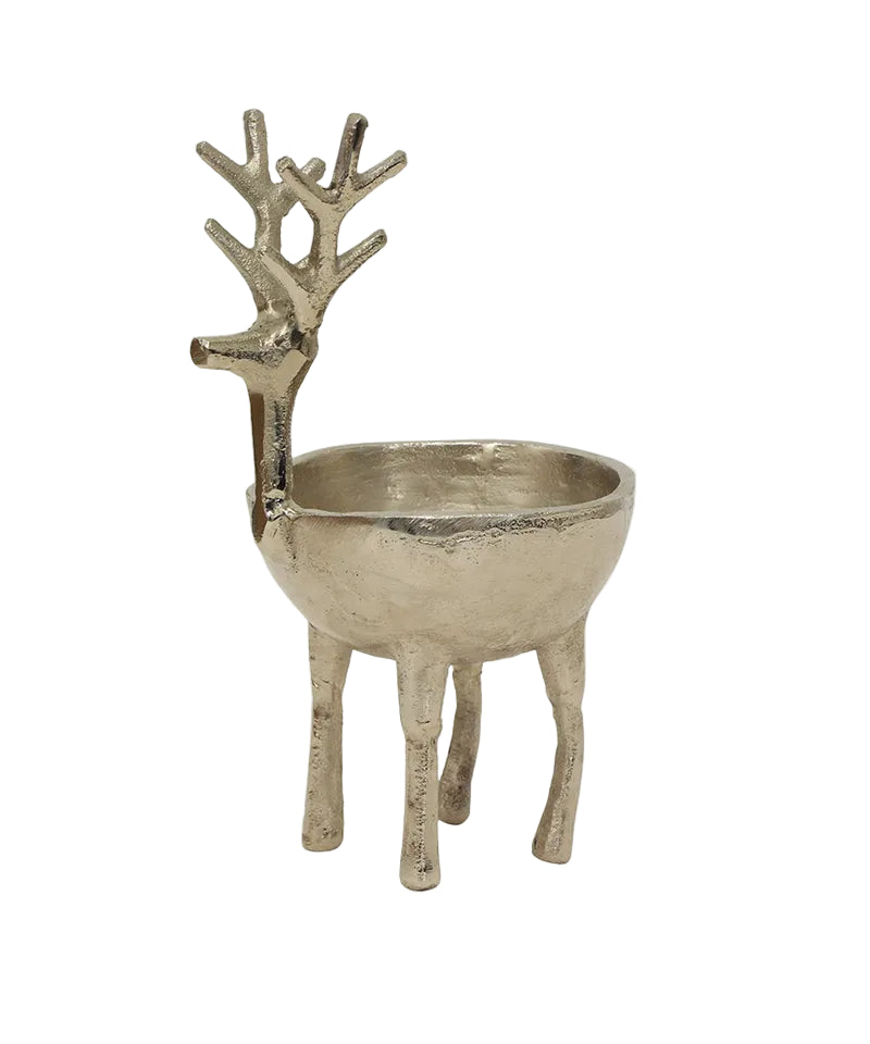 Reindeer Sweets Bowl Silver