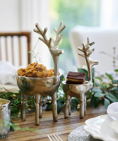 Reindeer Sweets Bowl Silver