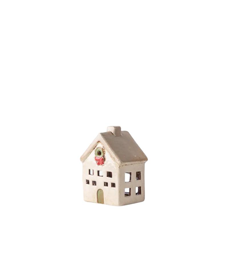 Alsace Tea Light  Christmas Villa Stone