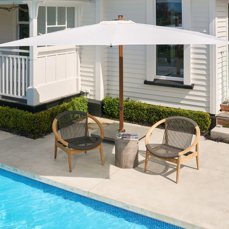 Caractere 301 Umbrella White & Teak
