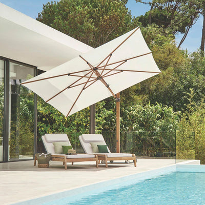 Caractere 301 Umbrella White & Teak