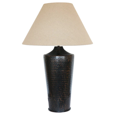 Saville Dark Bronze Tall Urn Lamp + Shade