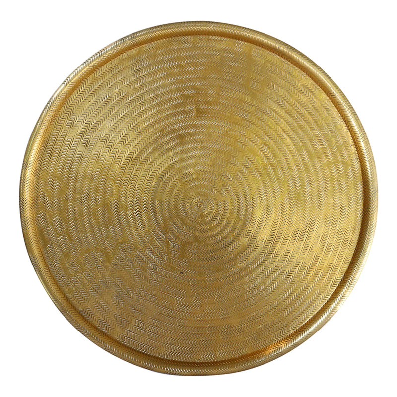 Ravello Etched Tray Antique Brass