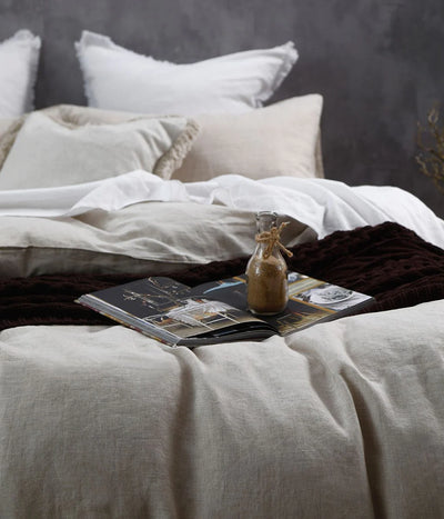 Laundered Linen Duvet Set Natural
