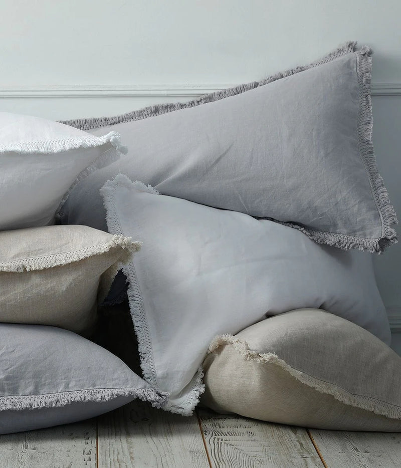Laundered Linen Tassel Pillowcover Set