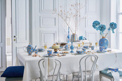 Mugs Dot Delight Light Blue/Gold 350ml 2 Set