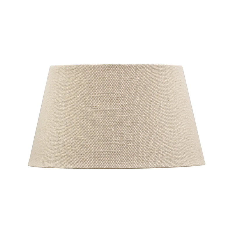Caribbean Antique Brass Finish Lamp & Beige Linen Shade