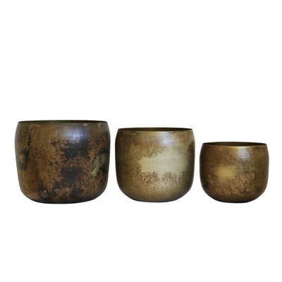 Haveli Planter Antique Brass