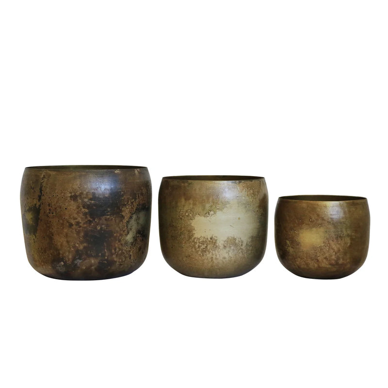 Haveli Planter Antique Brass