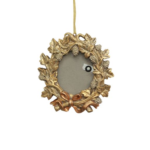 Gold Leaf Oval Frame Hanging Decoration