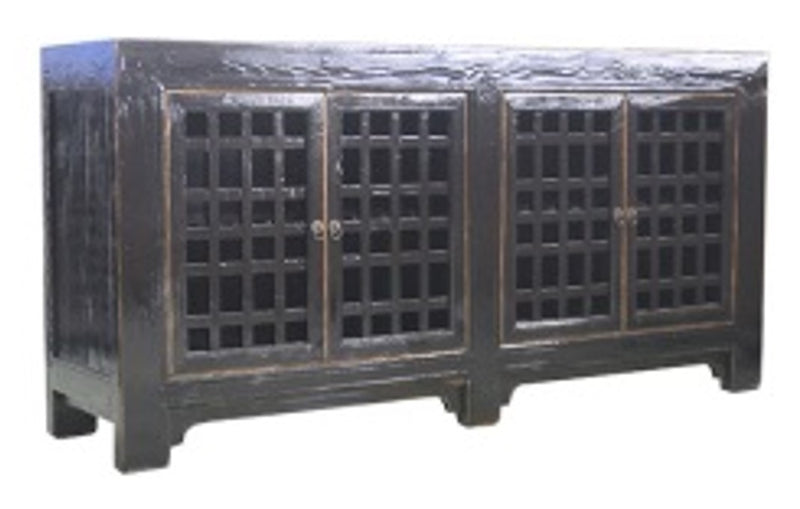 Chinese  Lattice 4 Door Sideboard