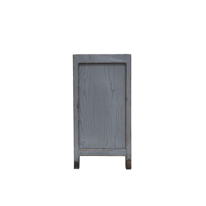 Oriental Painted 4 Door Sideboard Vintage Grey