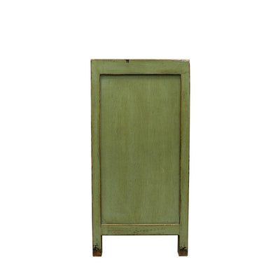 Oriental Painted 4 Door Sideboard Vintage Green