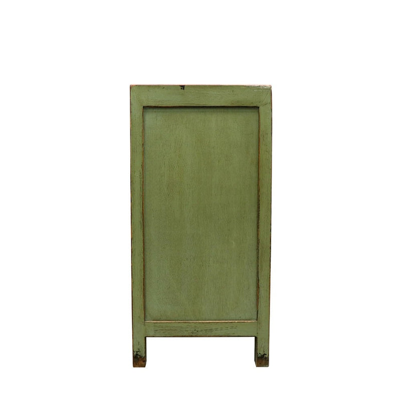 Oriental Painted 4 Door Sideboard Vintage Green