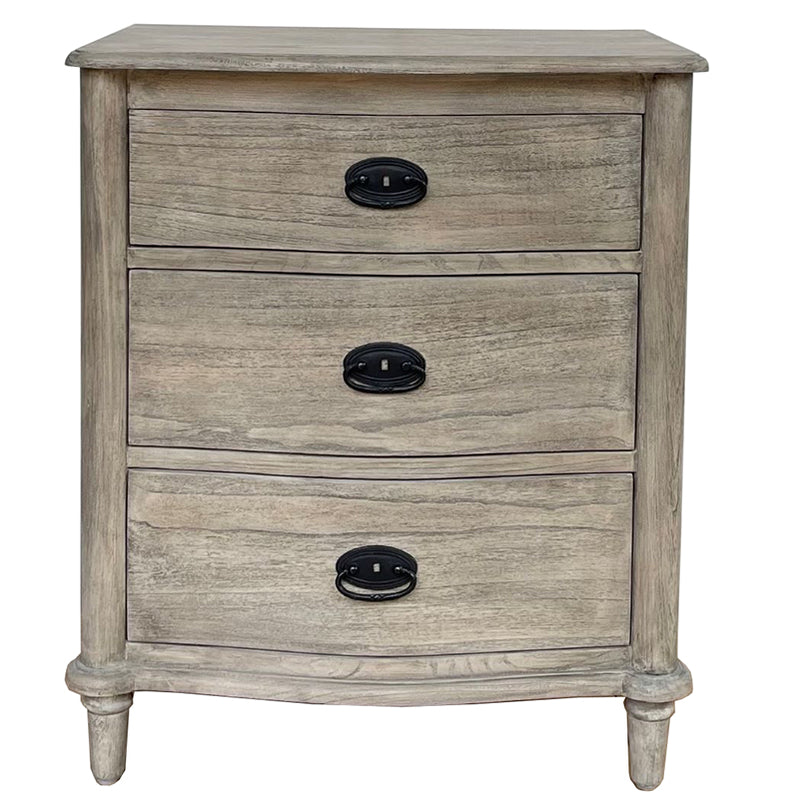 French Bedside 3 Drawer