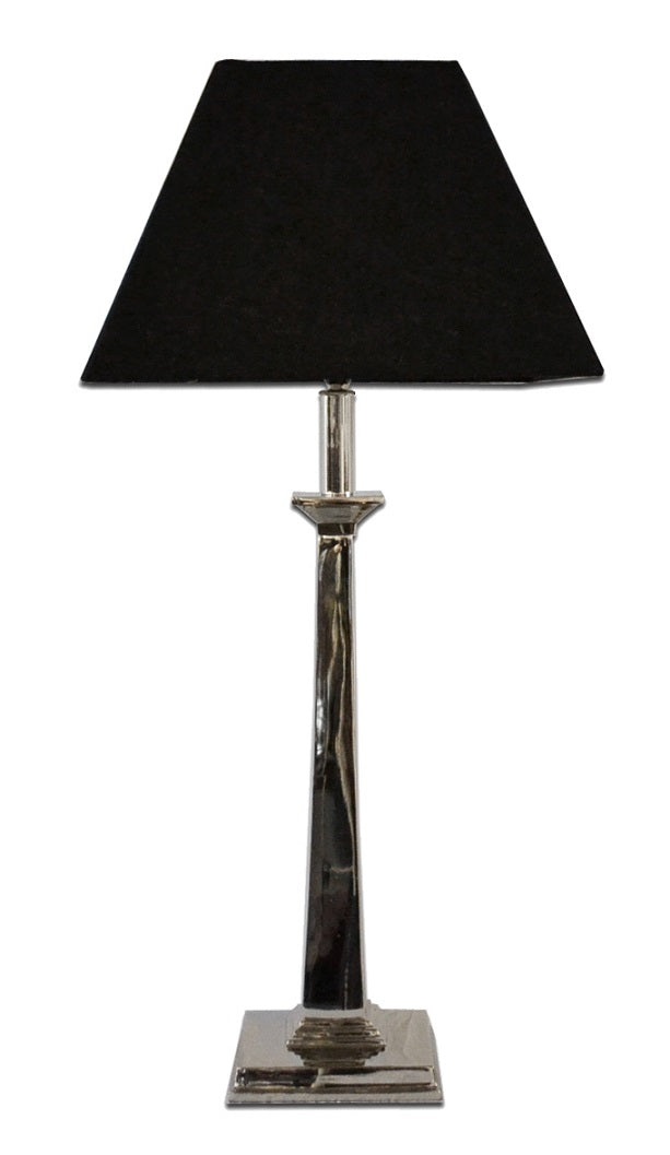 York Nickel Finish Lamp & Shade