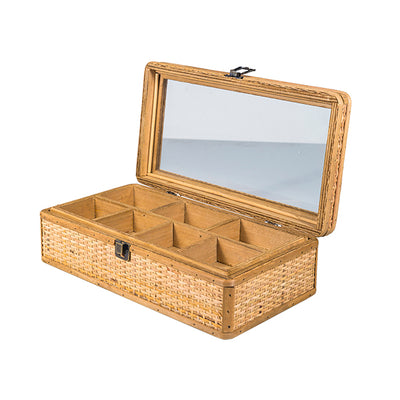 Natural Rattan Pigeonhole Storage Box