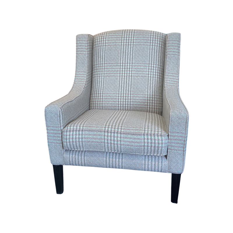 Bombay Highback Armchair Chiff Chaff Plaid Rosepoll