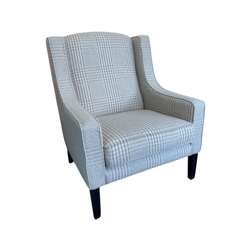 Bombay Highback Armchair Chiff Chaff Plaid Rosepoll