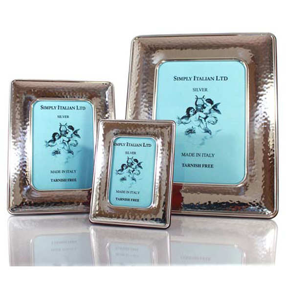 Bilaminato Light Silver Hammered Frame