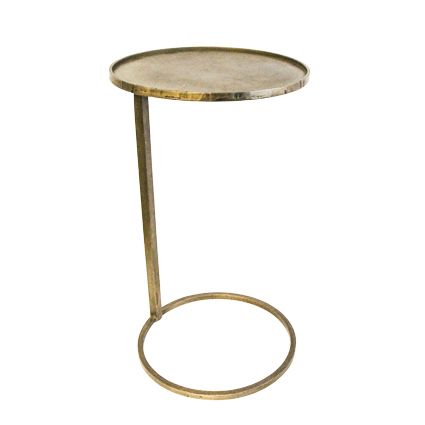 Gold Circle Side Table