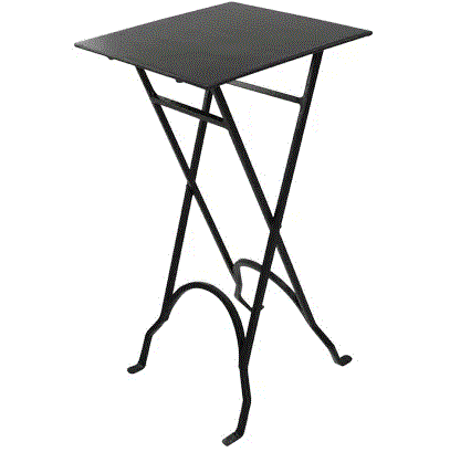 Square Black Iron Folding Table