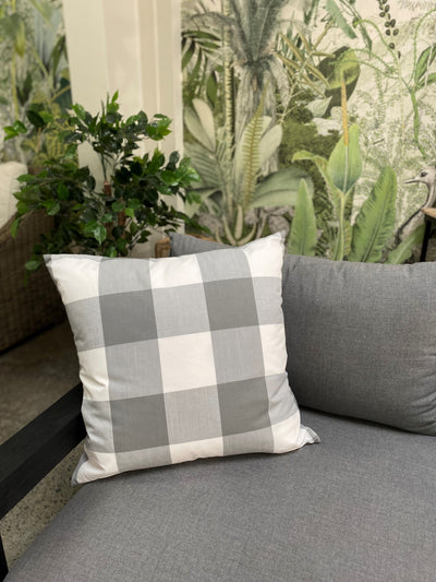 Bespoke Outdoor Cushion - Grey Check