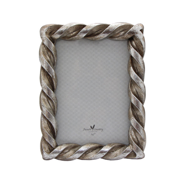 Rope Rectangle Pewter 5x7"