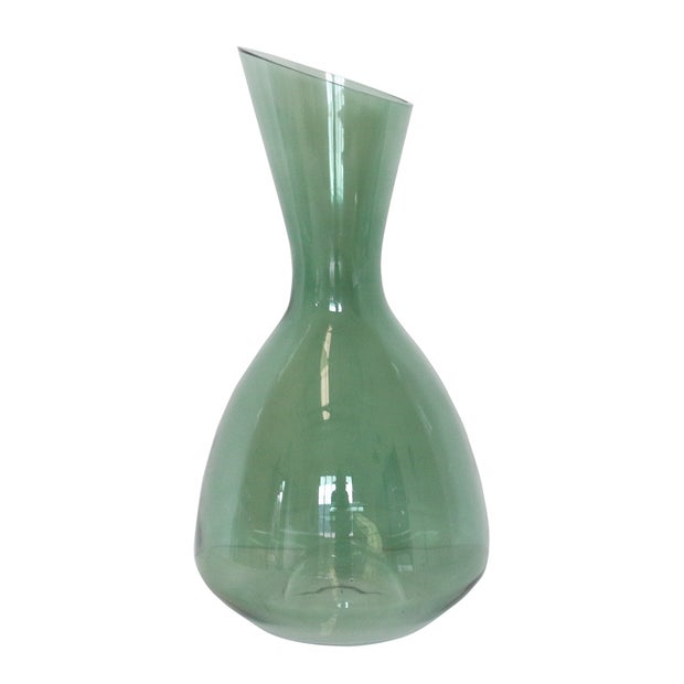 Fino Verde Handblown Glass Wine Decanter