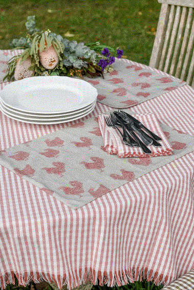 Gingham Tablecloth 140x240cm