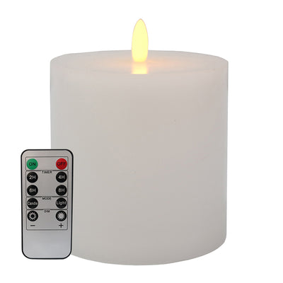 LED Battery Pillar Candle 10x10 - Remote
