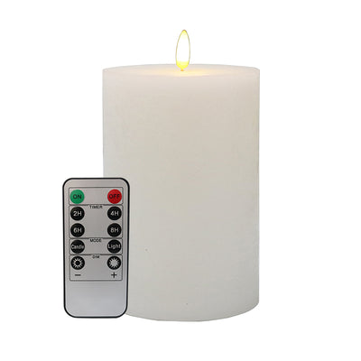LED Battery Pillar Candle 10x15 - Remote
