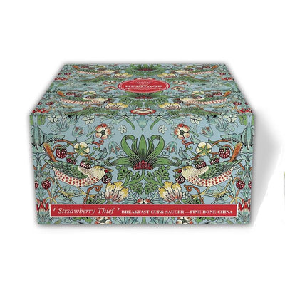 Breakfast Cup & Saucer Strawberry Thief Aqua