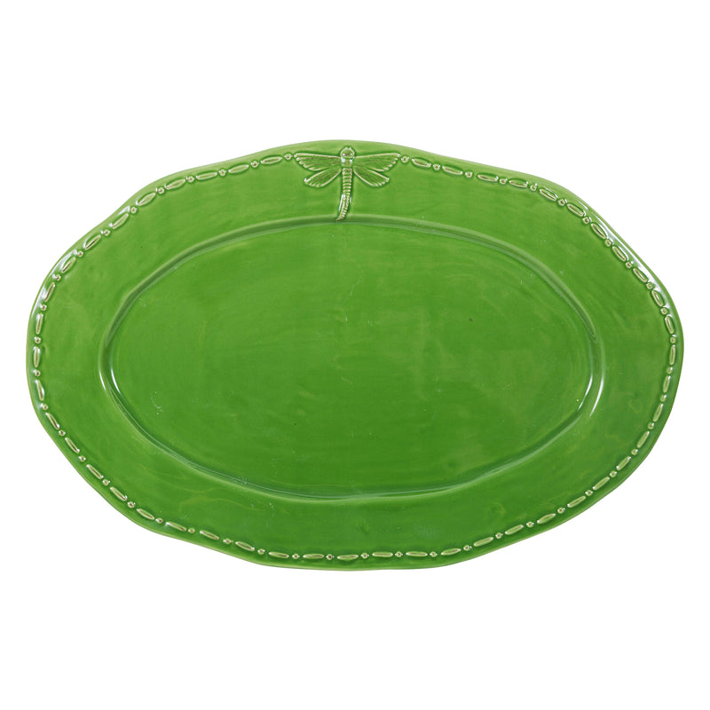 Dragonfly Stoneware Oval Platter