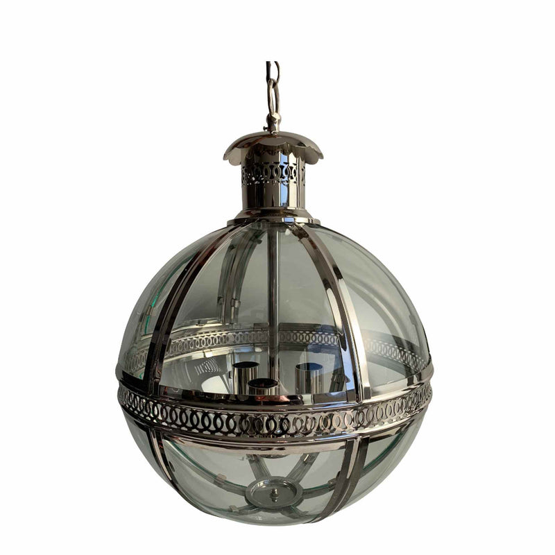 Nickle Plated Glass Ball Pendant