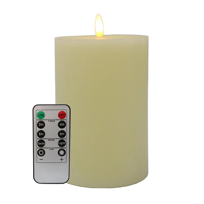 LED Battery Pillar Candle 10x15 - Remote