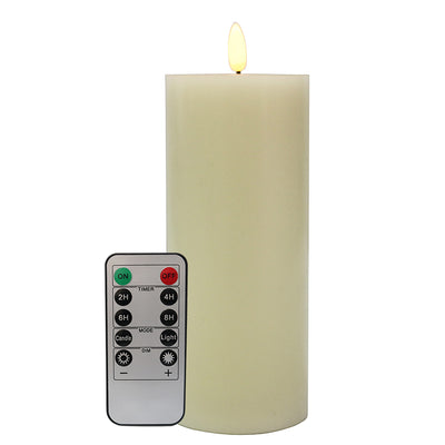 LED Battery Pillar Candle 7.5x17.5 - Remote