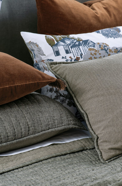 Misaka Charcoal Bedspread