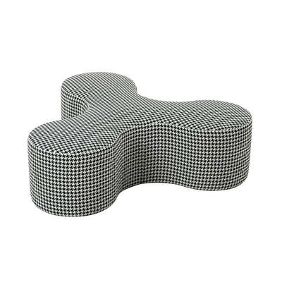 Georgia Ottoman B&W Houndstooth