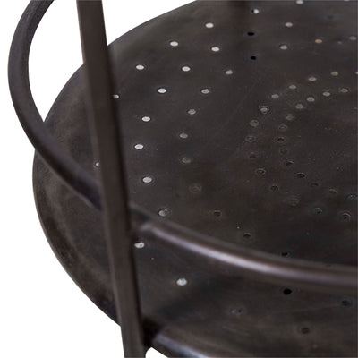 Iron 2 Tiered Round Side Table